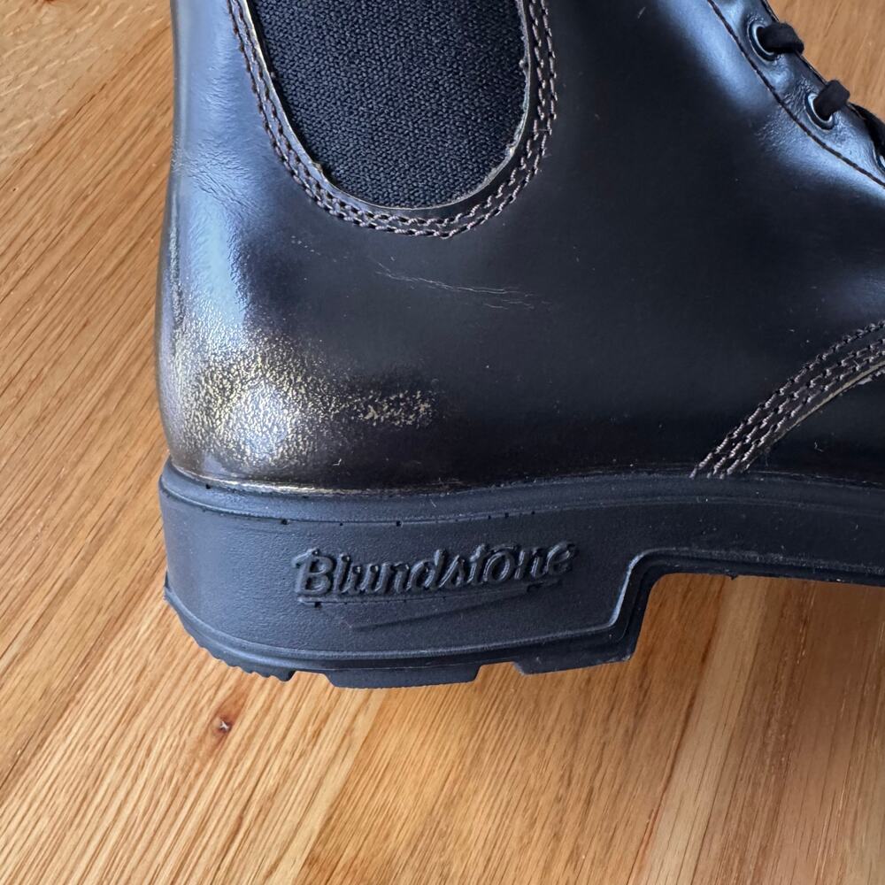 Blundstone Black Leather Lace-Up Ankle Boots - Picture 6 of 12